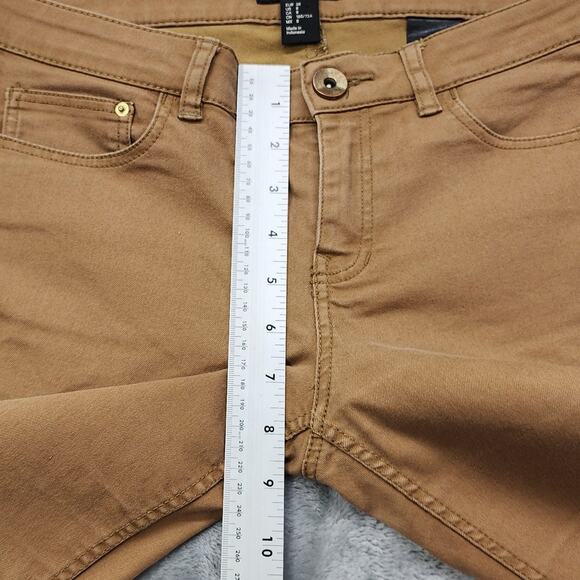 H&M Jeans Womens 8 Brown Low Rise Skinny Ankle Stretch Denim Casual Preppy - Picture 10 of 13